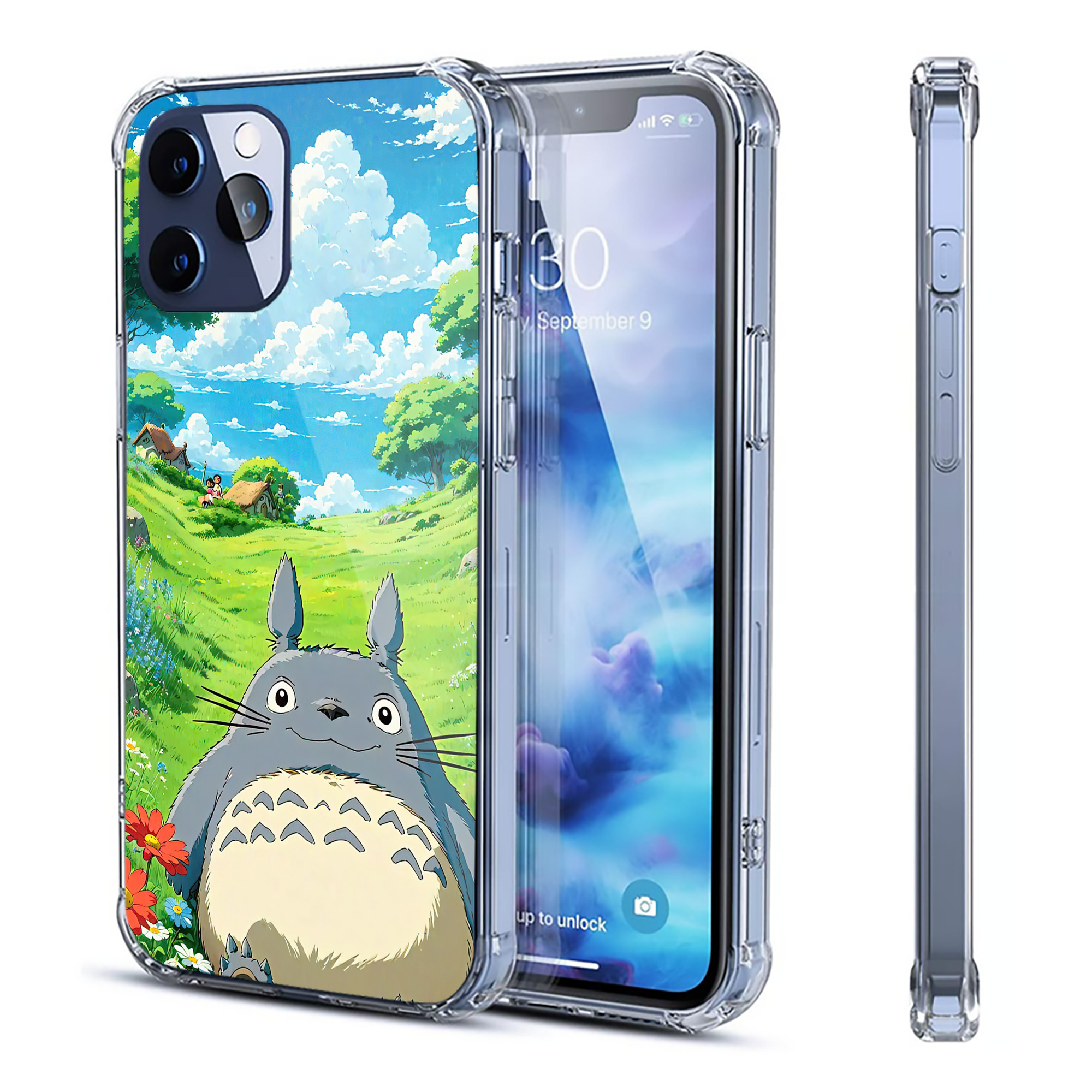 （画像用） となりのトトロ 草壁メイ 草壁サツキ My Neighbor Totoro Satsuki Kusakabe Mei Kusakabe 【iPhone 12シリーズ対応】透明スマホケース（クリアソフトケース）
